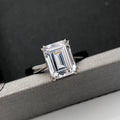 Light Luxury Moissanite Diamond Sterling Silver Ring