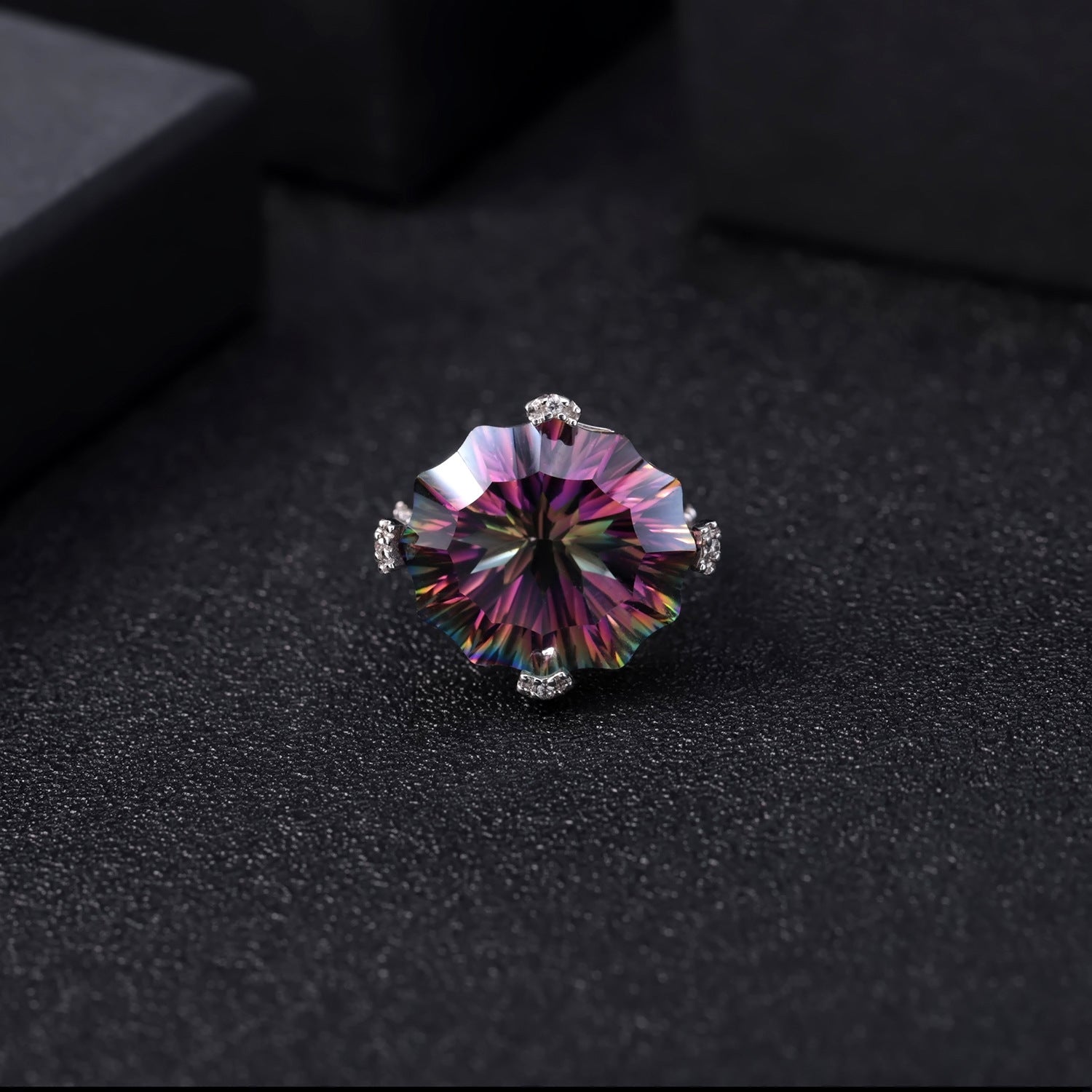 Luxury Colored Gems Ring for Women - Fashion & Style
