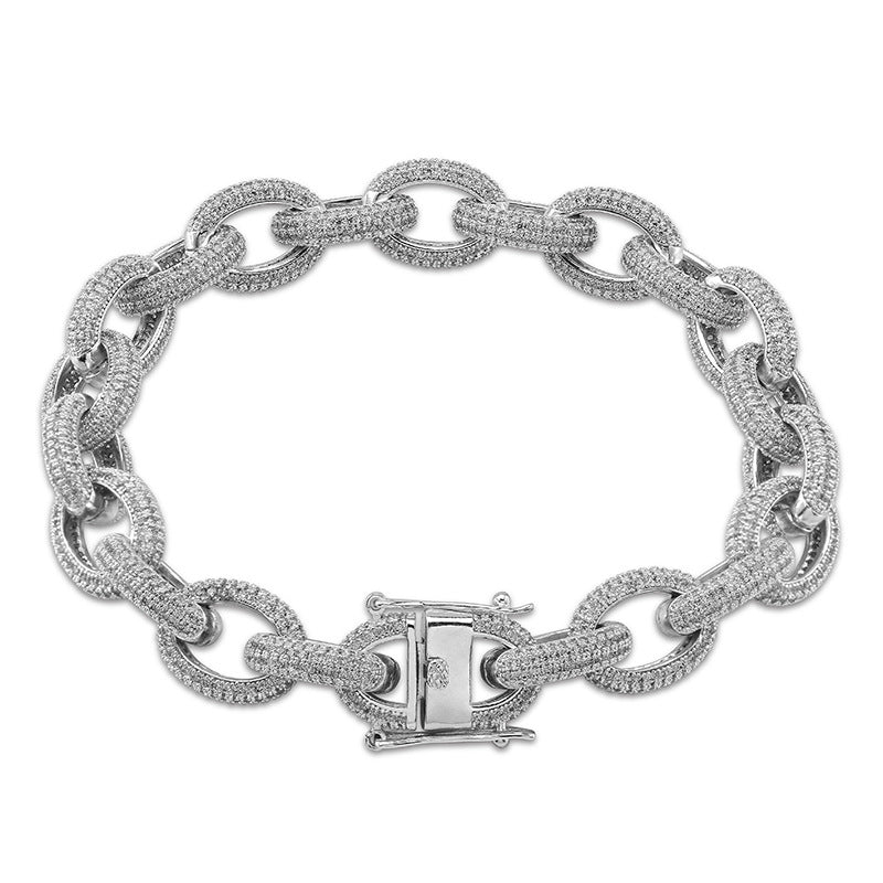 Luxury Hip-Hop Men's Bracelet with Twisted Links