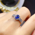 Natural Sapphire Silver Ring Jewelry