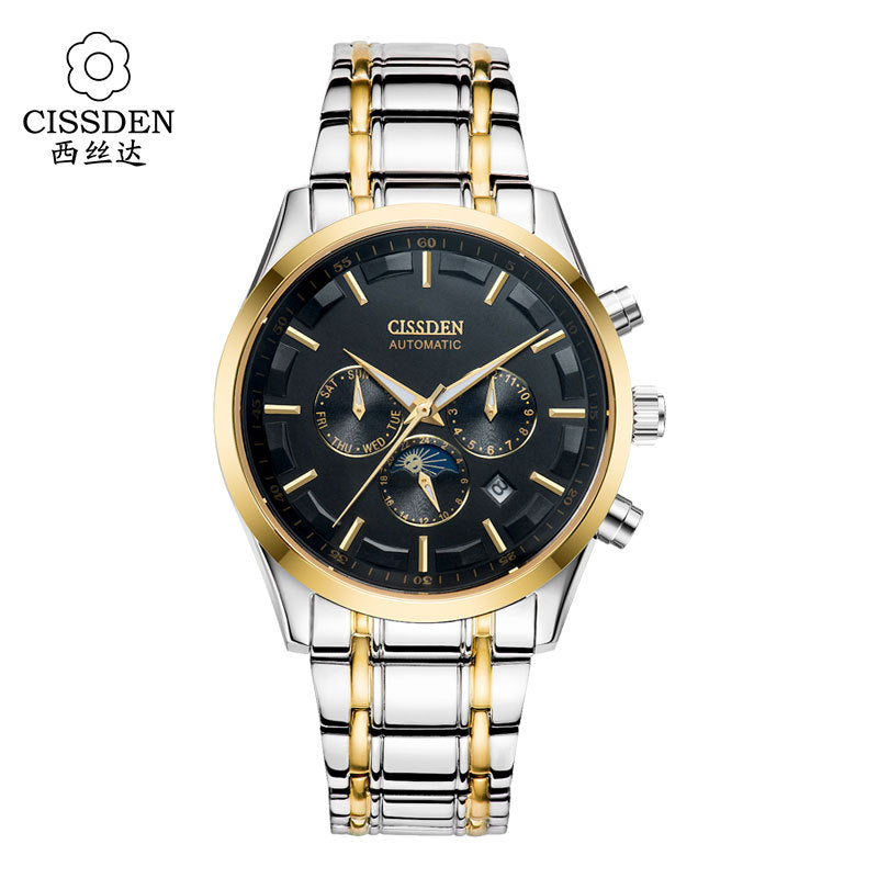 Luxury Men's Swiss Automatic Mechanical Watch with Luminous