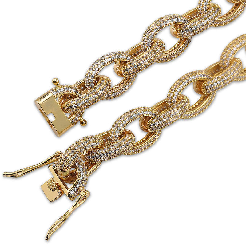 Luxury Hip-Hop Men's Bracelet with Twisted Links